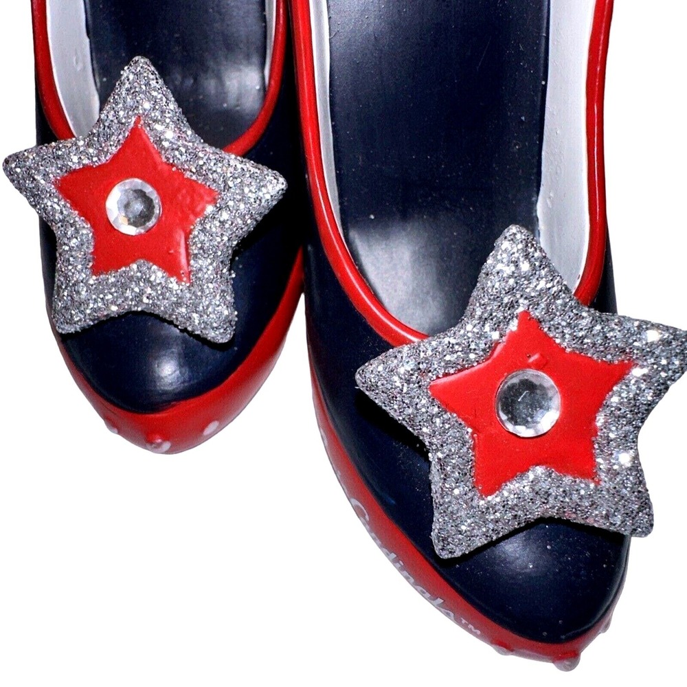 Bradford Exchange St. Louis Cardinals Shoe Ornament High Heel Baseball Pom Pom - Picture 8 of 10